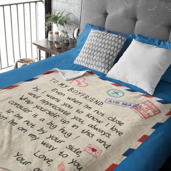 Valentine Blanket, Boyfriend Blanket From Girlfriend, Sentimental Gifts For Boyfriend