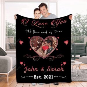 Valentine Blanket, Custom Anniversary Blanket For Wife,…