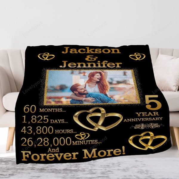 Valentine Blanket, Custom Name Anniversary Blanket For Wife,  Christmas Wedding Anniversary Birthday Valentines Day