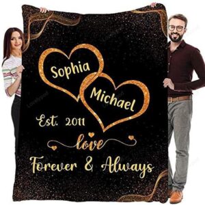 Valentine Blanket Customized Fleece Blankets For Wife With Husbands Name Best Gift For Your Life Partner Gifts 1 boybsh.jpg