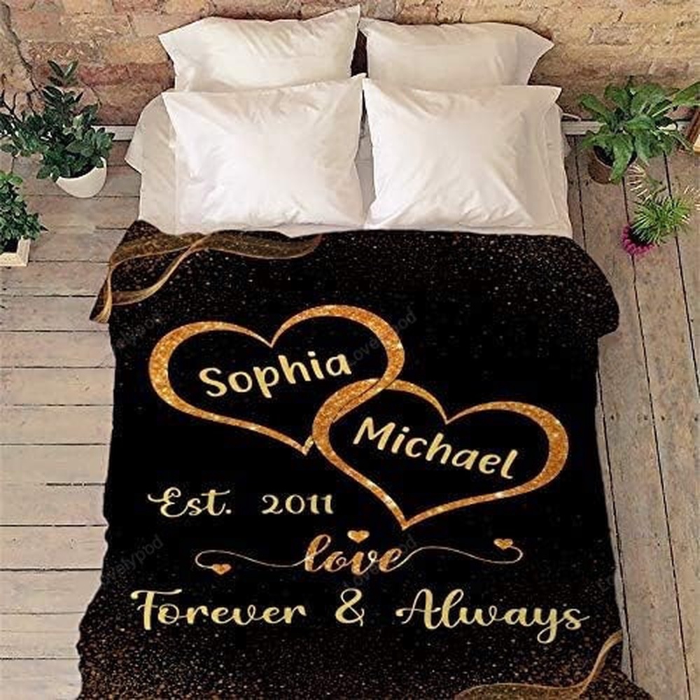 Valentine Blanket Customized Fleece Blankets For Wife With Husbands Name Best Gift For Your Life Partner Gifts 4 ohppgi