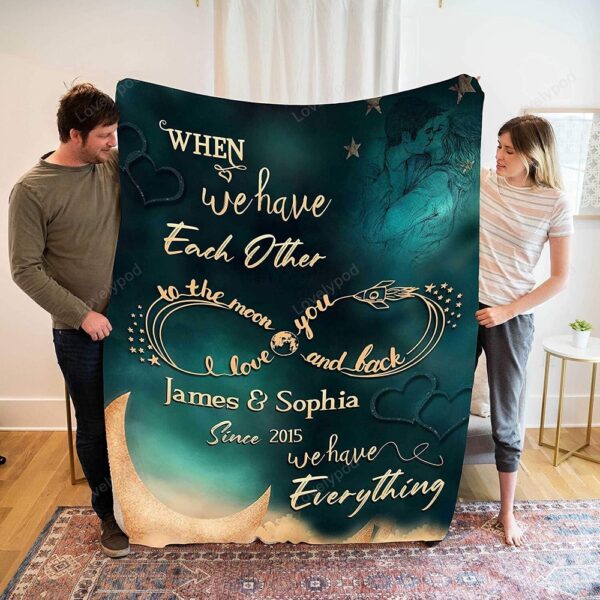 Valentine Blanket, Customized Infinity Blankets For Wife, Best Gift For Your Life Partner Gifts, Christmas, Birthday Gift