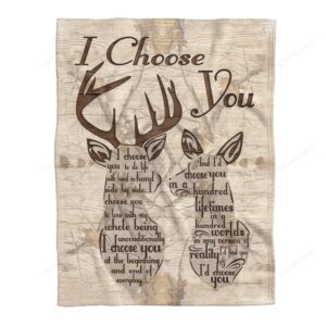 Valentine Blanket Deer Couple I Choose You Gift Fleece Blanket Quilt Blanket Valentines Day Gift For Couple 2 akyskf.jpg