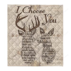 Valentine Blanket Deer Couple I Choose You Gift Fleece Blanket Quilt Blanket Valentines Day Gift For Couple 3 u6mz9d.jpg