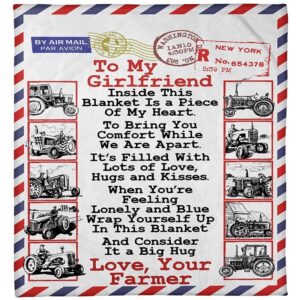 Valentine Blanket, Farmers Girlfriend Premium Fleece Blanket,…