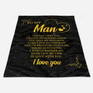 Valentine Blanket Gift For Boyfriend Blanket To My Man I Love You Valentines Day Gift For Boy Friend 2 cflwiu.jpg