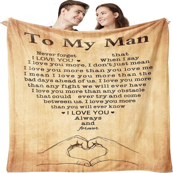 Valentine Blanket, Gifts For Boyfriend Husband Blanket, I Love You Gifts For Him, Romantic Gifts For Men