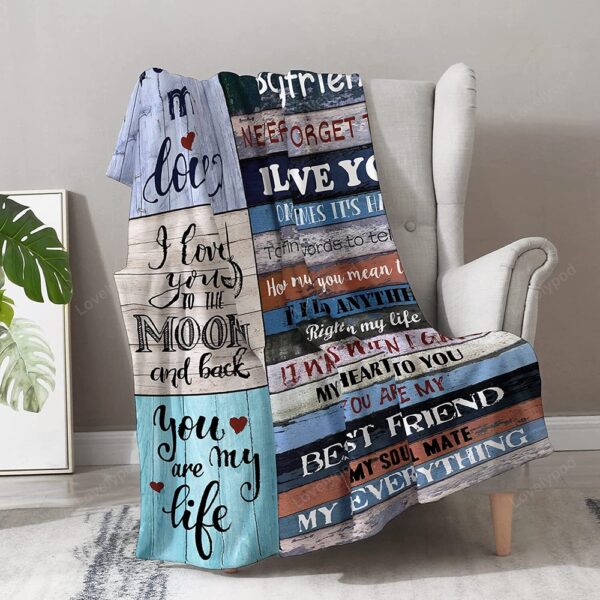 Valentine Blanket, Gifts For Boyfriend Throw Blanket, Fleece Blanket Birthday Gifts For Men, Anniversary Day