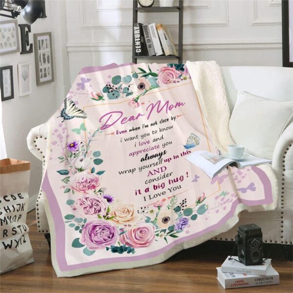 Valentine Blanket, Gifts For Mom, To My Mom Blanket,  Valentines Mothers Day Romantic Gifts