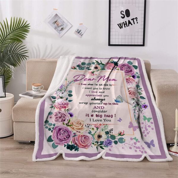 Valentine Blanket, Gifts For Mom, To My Mom Blanket,  Valentines Mothers Day Romantic Gifts