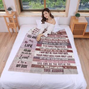 Valentine Blanket Gifts For Wife Anniversary Birthday Gift For Her Romantic To My Wife Blanket From Husband 3 m72vdz.jpg