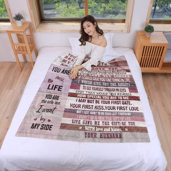 Valentine Blanket, Gifts For Wife- Anniversary Birthday Gift For Her Romantic, To My Wife Blanket From Husband