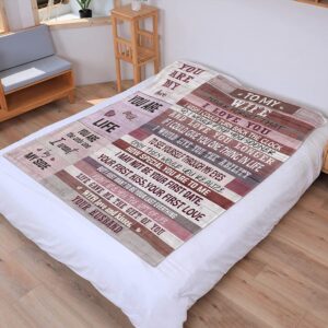 Valentine Blanket Gifts For Wife Anniversary Birthday Gift For Her Romantic To My Wife Blanket From Husband 4 hkkghu.jpg