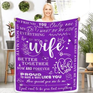 Valentine Blanket Gifts For Wife To My Wife Blanket From Husband Valentine Day Gifts Idea For Wife 1 p9jbqg.jpg