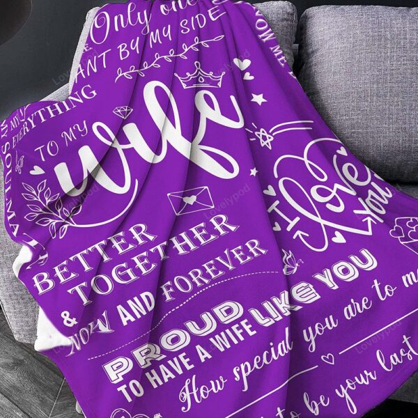 Valentine Blanket, Gifts For Wife, To My Wife Blanket From Husband, Valentine Day Gifts Idea For Wife