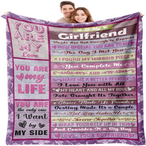 Valentine Blanket, Girlfriend Gifts From Boyfriend, Girlfriend Blanket, Birthday Gifts For Girlfriend