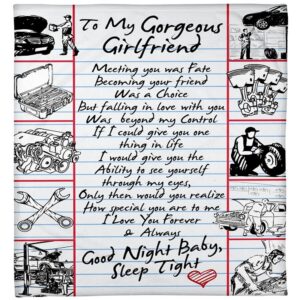 Valentine Blanket, Mechanics Girlfriend Premium Fleece Blanket…