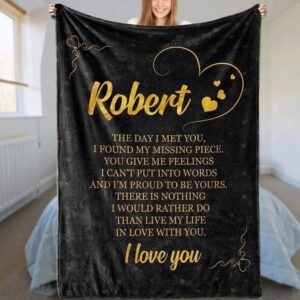 Valentine Blanket, Personalized Big Blanket, Boyfriend, Husband,…