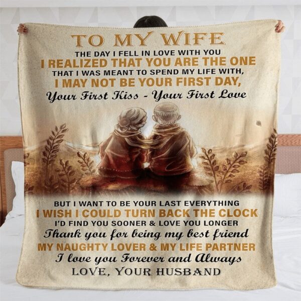 Valentine Blanket, Personalized Blanket For Wife , Anniversary Gift, Custom Wedding Gift, Couple Gift