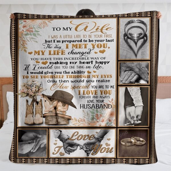 Valentine Blanket, Personalized Blanket For Wife, Custom Blanket Anniversary Gift , Gift For Her