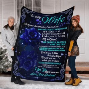 Valentine Blanket, Personalized Blanket To My Wife…