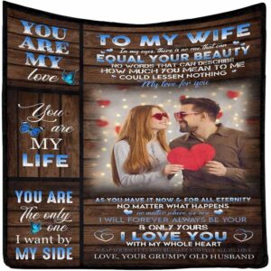 Valentine Blanket Personalized Blanket To My Wife I Love You With My Whole Heart Throw Blanket 1 jtostn.jpg