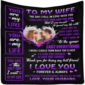 Valentine Blanket Personalized Blanket To My Wife I Love You With My Whole Heart Throw Blanket 3 hv3agn.jpg