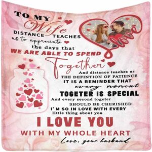 Valentine Blanket Personalized Blanket To My Wife I Love You With My Whole Heart Throw Blanket 6 xgj1wu.jpg