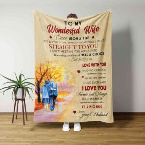 Valentine Blanket, Personalized Happy Wedding Anniversary Throw…