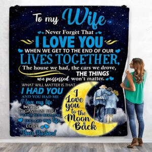 Valentine Blanket Personalized To My Wife Throw Blanket Gift To My Wife Blanket I Love You To The Moon And Back 1 r2aani.jpg