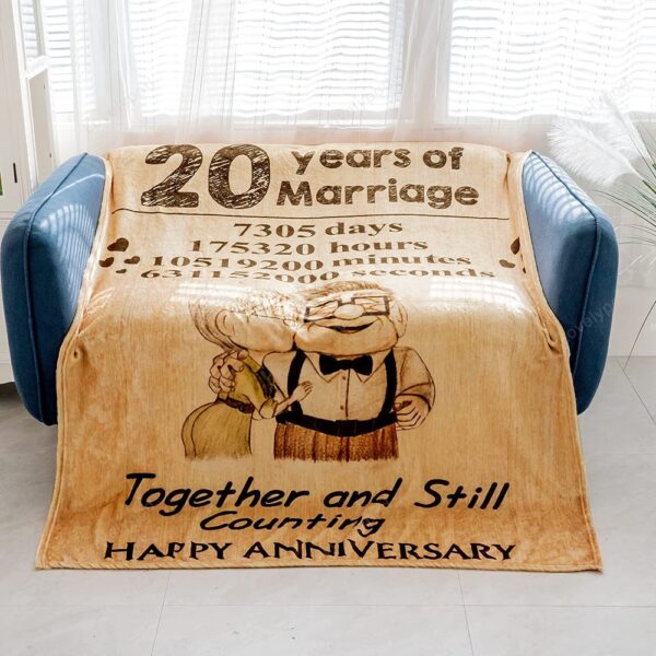 Valentine Blanket, Romantic Marry 20Th Anniversary Fleece Throw Blankets Gift