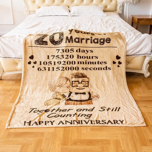 Valentine Blanket, Romantic Marry 20Th Anniversary Fleece Throw Blankets Gift