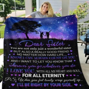 Valentine Blanket Sisters Gifts From Sister Mothers Day Birthday Gifts For Sister Throw Blanket 2 aslf8a.jpg