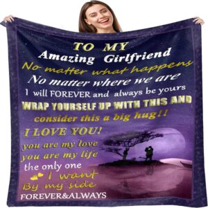 Valentine Blanket To My Amazing Girlfriend Blanket Romantic Valentines Day Gifts For Girlfriend 1 kxkom1.jpg