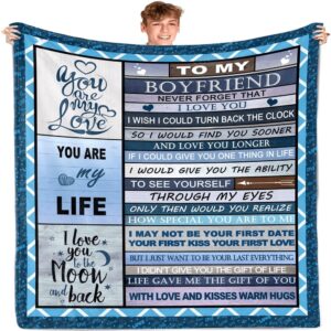 Valentine Blanket, To My Boyfriend Blanket, Anniversary…