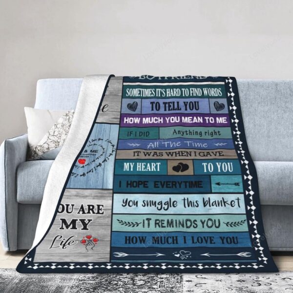 Valentine Blanket, To My Boyfriend Blanket, I Love You Gifts For Him, Best Birthday Christmas, Valentines Day