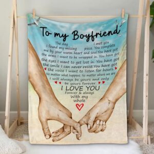 Valentine Blanket To My Boyfriend Blanket Throw Blankets For Couples 3 rtnhkz.jpg