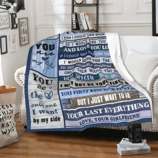 Valentine Blanket, To My Boyfriend Gifts Blanket Romantic For Him Best Birthday Anniversary Valentines Presents