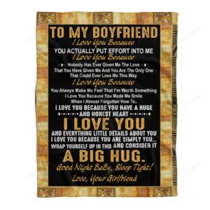 Valentine Blanket To My Boyfriend I Love You A Big Hug Gift From Girlfriend Fleece Blanket Quilt Blanket 2 ovxypv.jpg