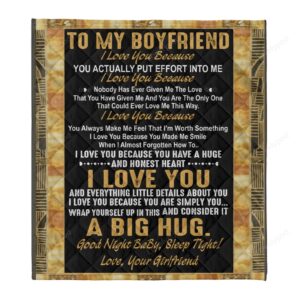 Valentine Blanket To My Boyfriend I Love You A Big Hug Gift From Girlfriend Fleece Blanket Quilt Blanket 3 r6tfpu.jpg