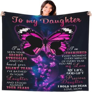 Valentine Blanket To My Daughter Blanket Gifts For Daughter From Mom Daughter Gifts For Birthday Graduation Valentines Day 1 zrnzwb.jpg