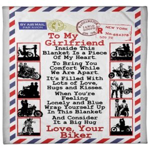 Valentine Blanket, To My Girlfriend Blanket, Bikers…