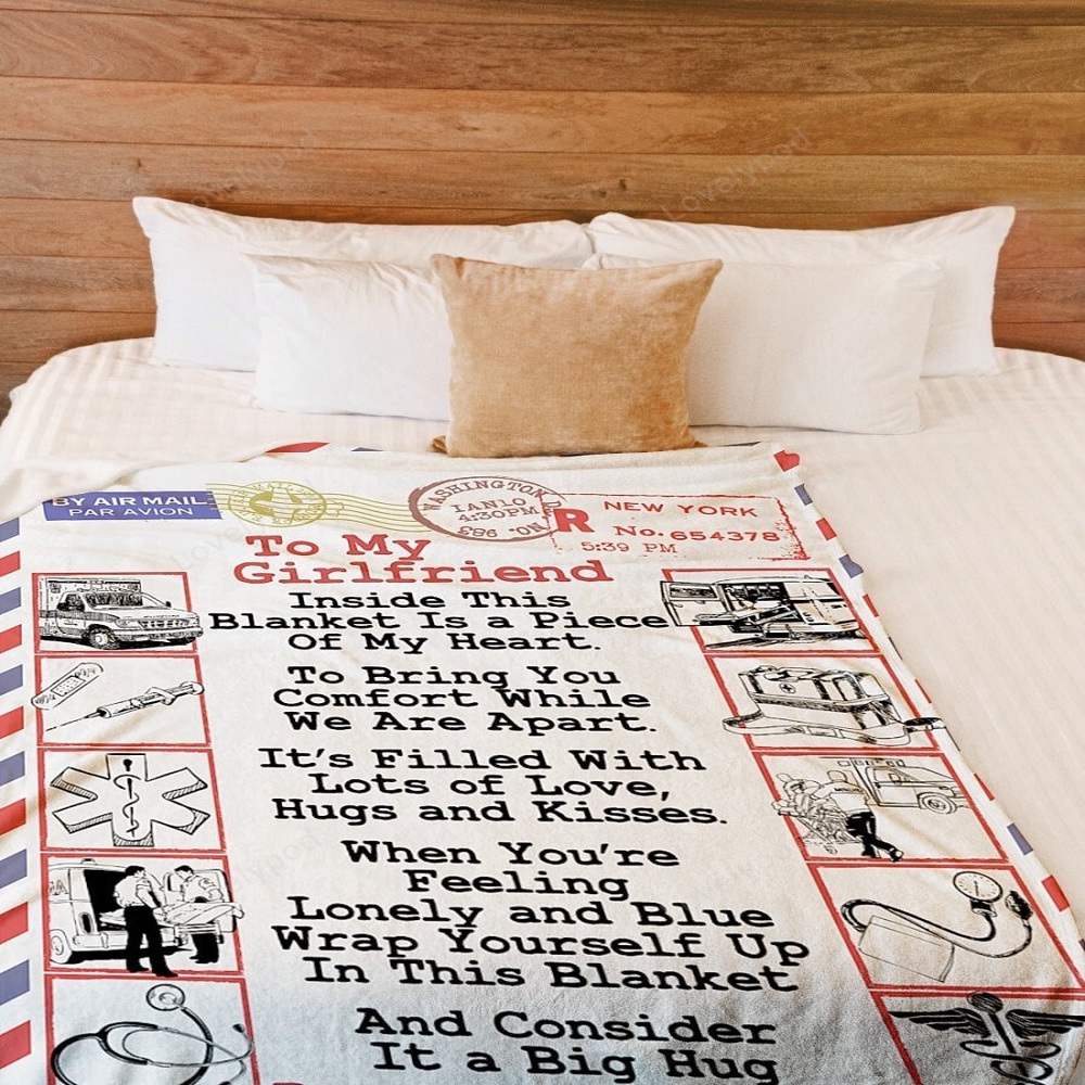 Valentine Blanket, To My Girlfriend Blanket, Emts Girlfriend Premium Fleece Blanket Sherpa Blanket Valentine Blanket, To My Girlfriend Blanket, Emts Girlfriend Premium Fleece Blanket Sherpa Blanket