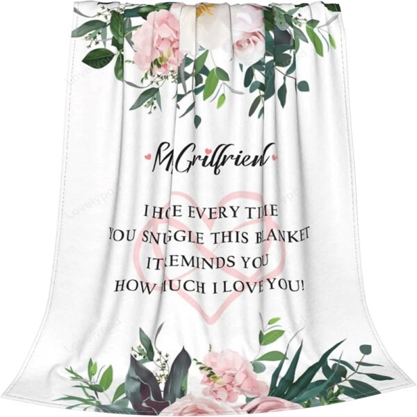 Valentine Blanket, To My Girlfriend Blanket, Girlfriend Birthday Gifts, I Love You Gifts For Her Romantic Valentines Gift