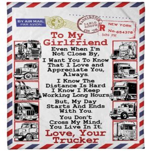 Valentine Blanket, To My Girlfriend Blanket, Truckers…