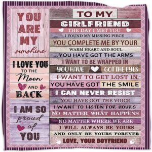 Valentine Blanket To My Girlfriend Gifts Blanket I Love You Throw Blankets Blanket To My Girlfriend Anniversary Valentines 1 arnsgf.jpg