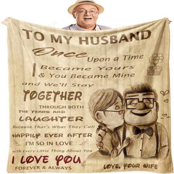 Valentine Blanket, To My Husband Blanket, Anniversary Romantic Gifts For Husband, Valentines Day Thoughts Blanket