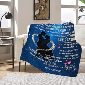 Valentine Blanket To My Husband Blanket From Wife Throw Blanket Gifts For Husband Valentines Wedding For Him 2 weberd.jpg