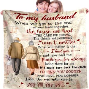 Valentine Blanket, To My Husband Blanket Gifts,…