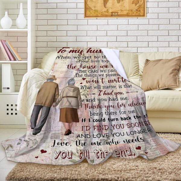 Valentine Blanket, To My Husband Blanket Gifts, Romantic Anniversary Valentines